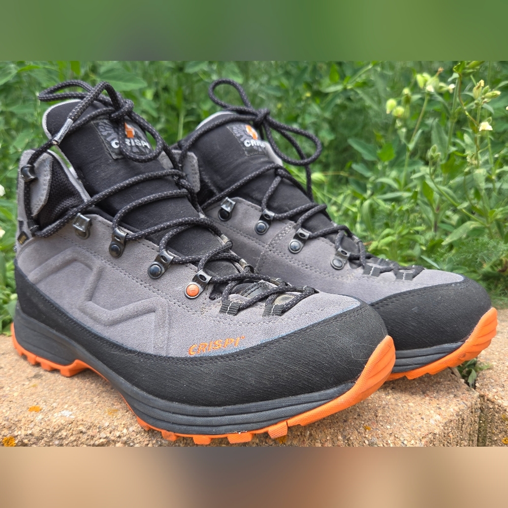 Men's Black and Orange Hiking Boots